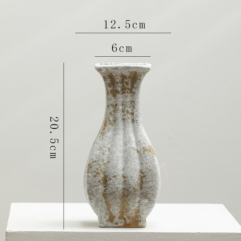 Vintage Glazed Ceramic Vase – Handcrafted Chinese-Inspired Home Décor
