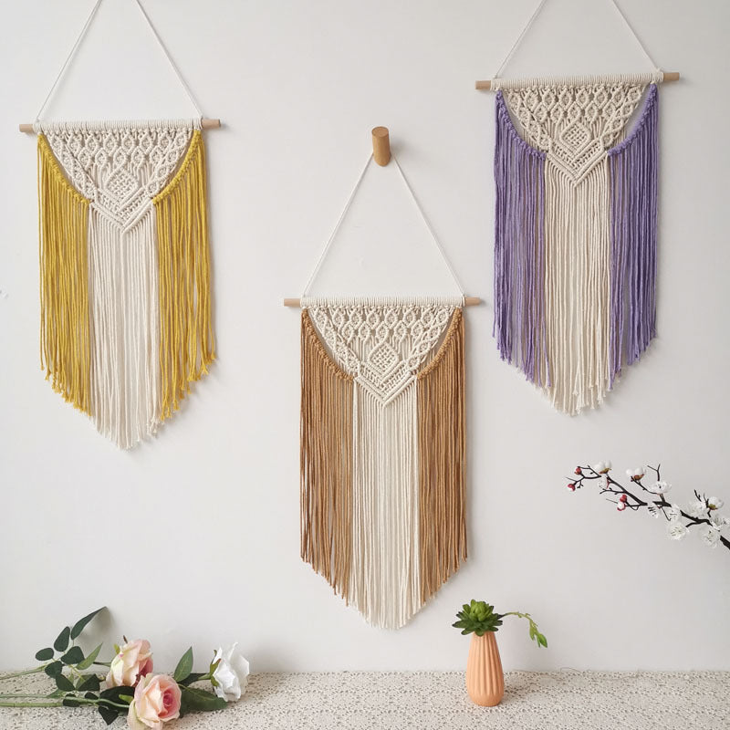 Cloudline Handwoven Tassel Tapestry