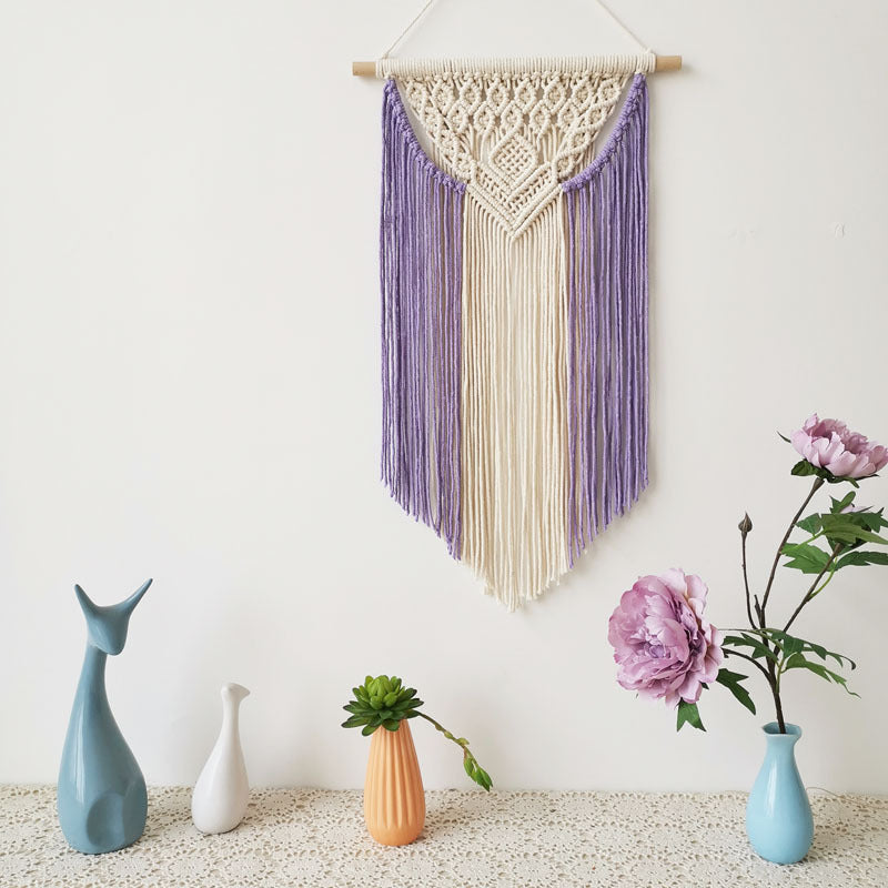 Cloudline Handwoven Tassel Tapestry