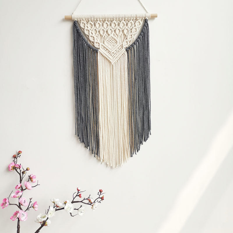 Cloudline Handwoven Tassel Tapestry