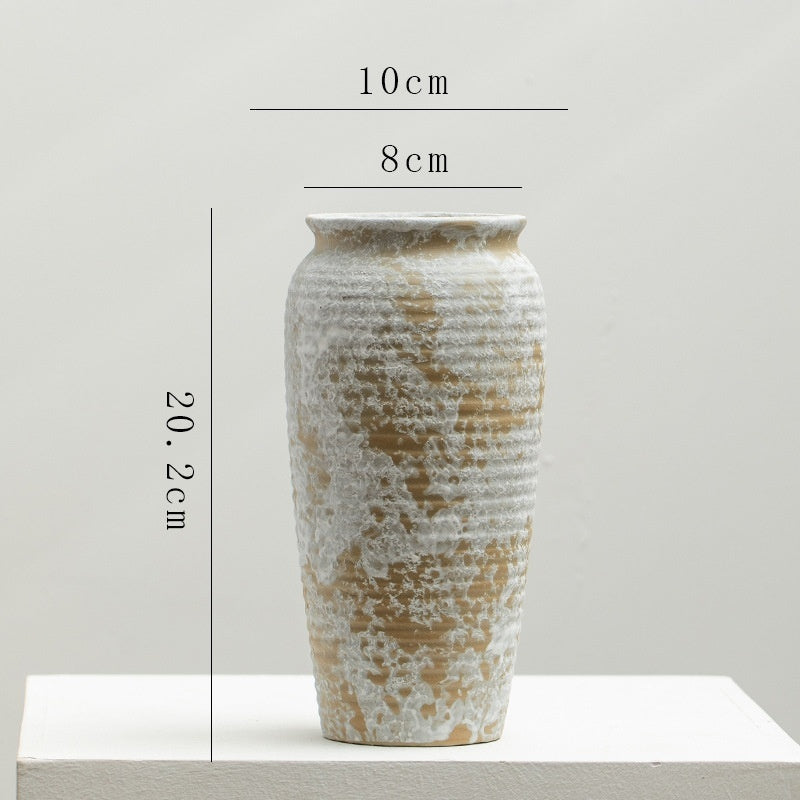 Vintage Glazed Ceramic Vase – Handcrafted Chinese-Inspired Home Décor