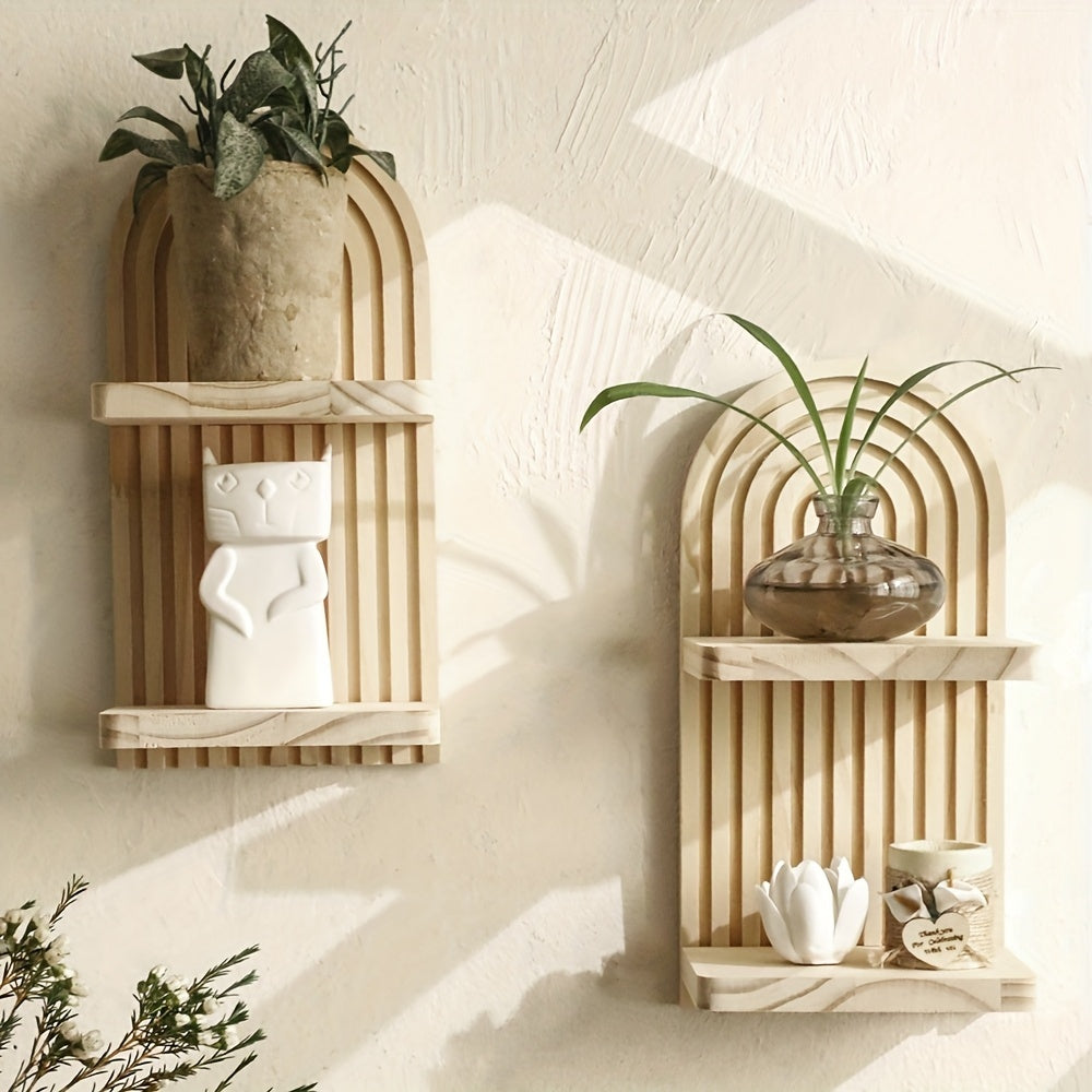 The Arlo Wooden Wall Shelf Set (2-Piece)