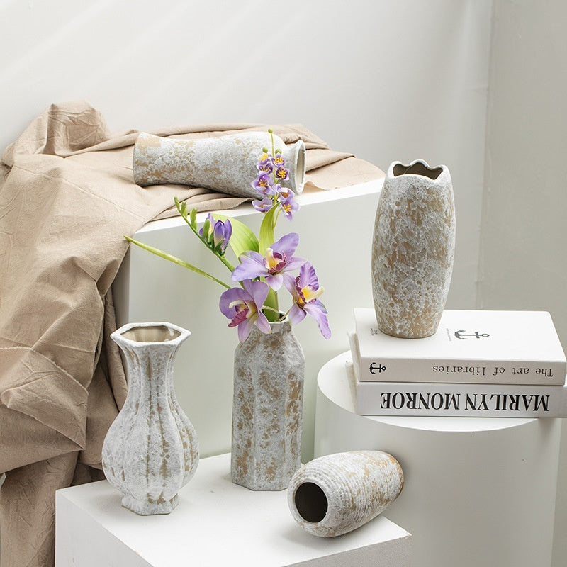 Vintage Glazed Ceramic Vase – Handcrafted Chinese-Inspired Home Décor