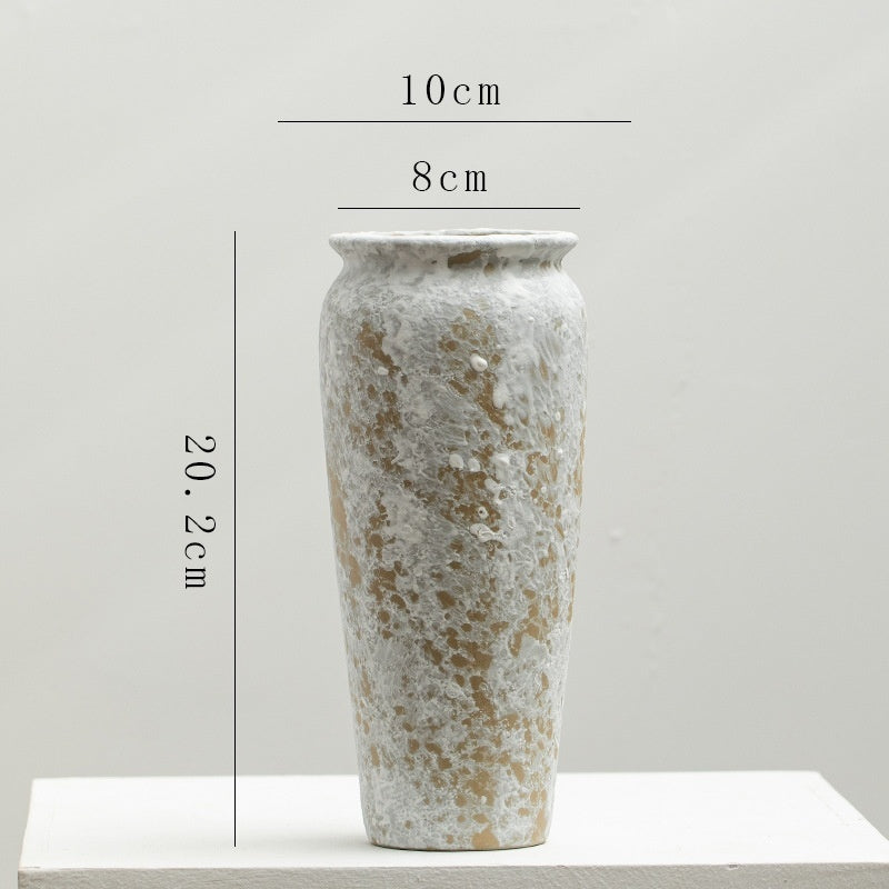 Vintage Glazed Ceramic Vase – Handcrafted Chinese-Inspired Home Décor