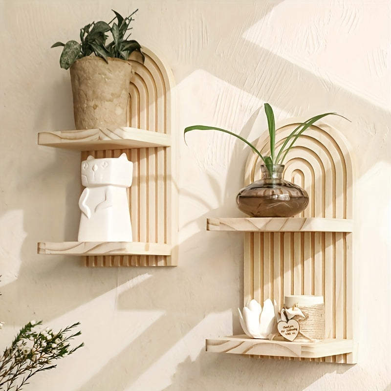 The Arlo Wooden Wall Shelf Set (2-Piece)