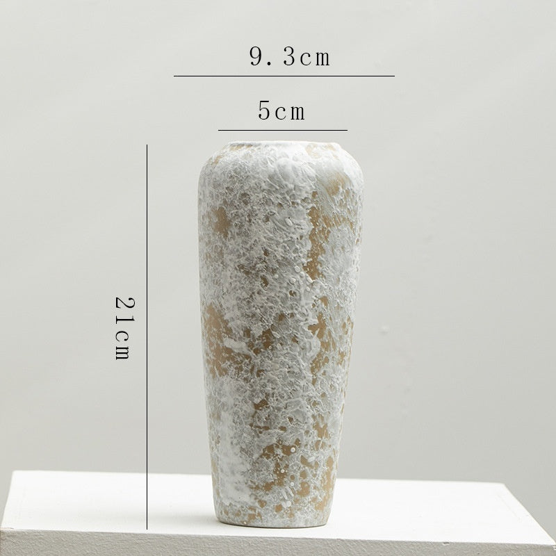 Vintage Glazed Ceramic Vase – Handcrafted Chinese-Inspired Home Décor