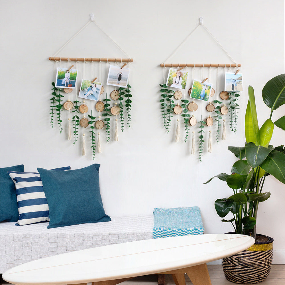 Eucalyptus Leaves Handwoven Wall Hanging – Natural Room Tapestry Décor