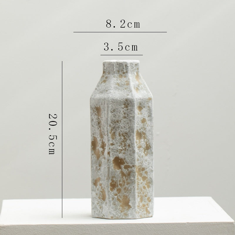 Vintage Glazed Ceramic Vase – Handcrafted Chinese-Inspired Home Décor