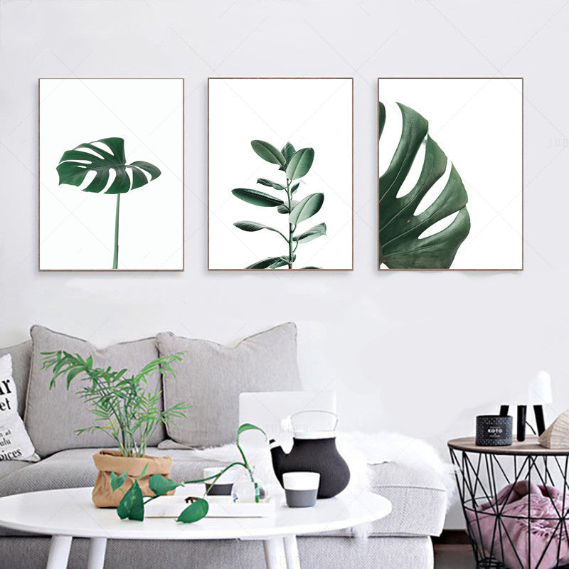 Green Leaf Serenity Wall Art