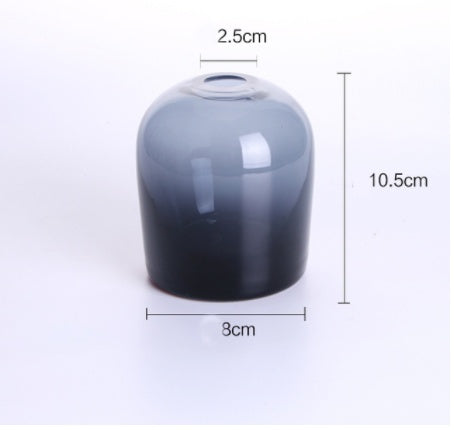 Gradient blue and black cylindrical object with dimensions labeled on a white background