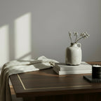 Small antique-style ceramic vase with coarse textured pottery surface