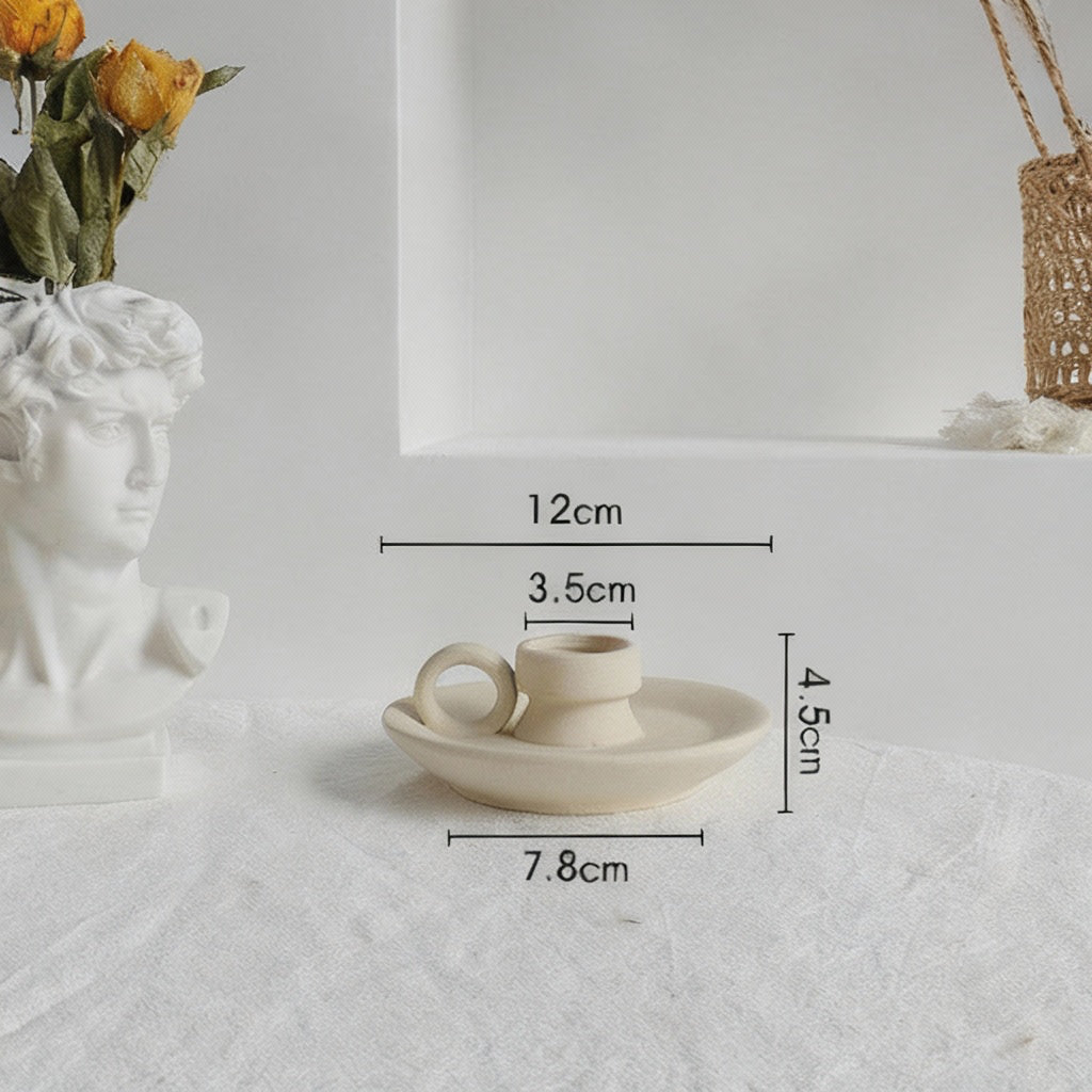 Small ceramic cup and saucer vase for living room, bedroom, or office décor