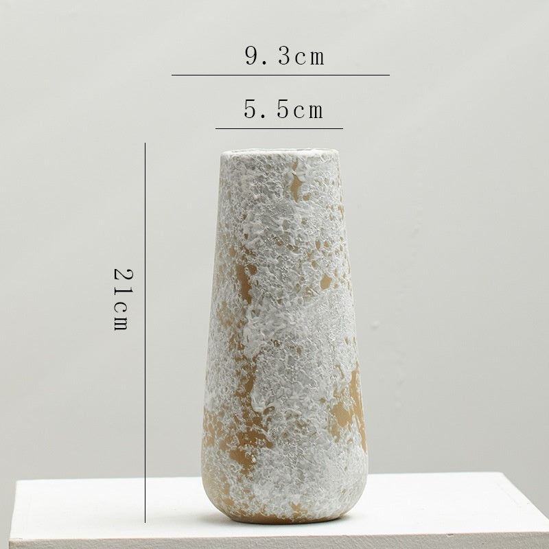 Statement glazed ceramic vase with antique-inspired design for modern home 