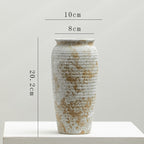 Refined glazed ceramic vase for study, living room, or shelf display