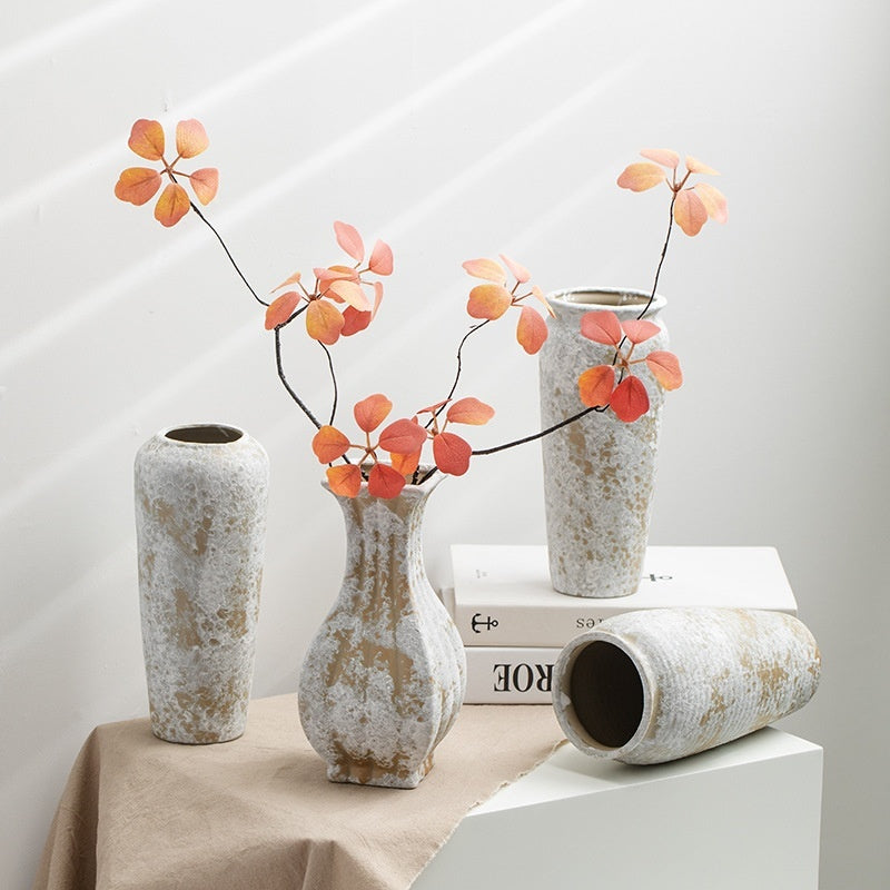 Vintage Glazed Ceramic Vase – Handcrafted Chinese-Inspired Home Décor