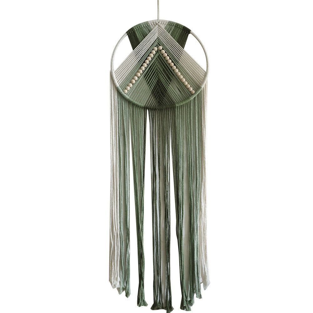 Bohemian Handmade Wooden Bead Tassel Wall Tapestry