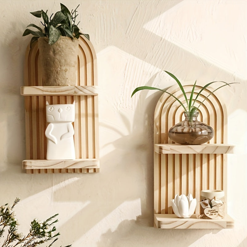 The Arlo Wooden Wall Shelf Set (2-Piece)